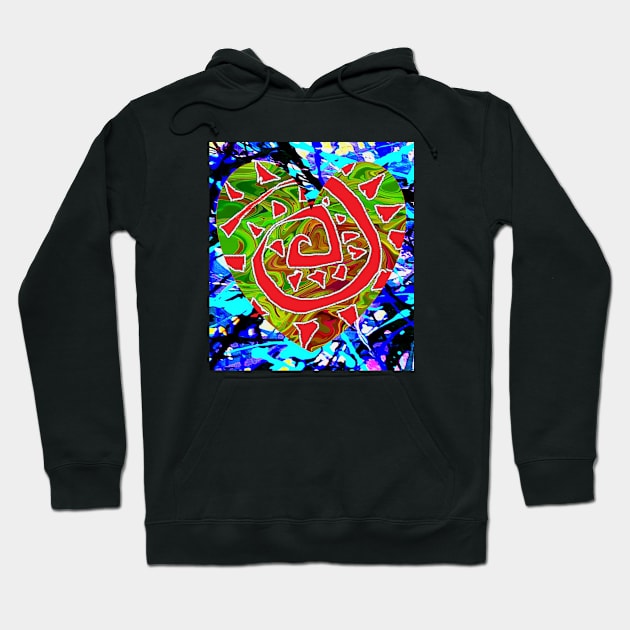 pop art splash heart symbol Hoodie by LowEndGraphics